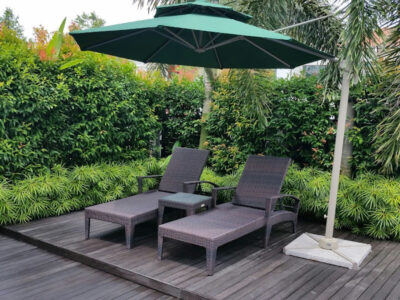 Cantilever Umbrella
DeconDesigns’ Cantilever Umbrellas offer innovative shading solutions with a side-post design that provides unobstructed shade for patios, gardens, poolside areas, cafes, resorts, and hotels. Built with durable, weather-resistant fabrics and robust frames, they withstand Malaysia’s tropical sun, rain, and occasional wind while maintaining elegance and functionality. The cantilever design allows 360-degree rotation, adjustable tilt, and easy operation for maximum coverage and comfort. Available in various sizes, colors, and shapes, they blend seamlessly into any outdoor décor. Ideal for residential and commercial use, our Cantilever Umbrellas create inviting, stylish, and practical shaded spaces. DeconDesigns ensures that every umbrella combines longevity, functionality, and aesthetics, making them the perfect choice for premium outdoor shading in Malaysia.
please visit our website at www.decondesigns.com  or contact us via WhatsApp at +60167960331