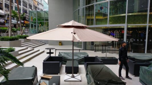 Commercial Outdoor Umbrella
DeconDesigns’ Commercial Outdoor Umbrellas in Malaysia are designed for restaurants, cafes, resorts, hotels, and commercial spaces that demand durability and elegance. Crafted from premium weather-resistant fabrics and robust frames, they withstand tropical sun, rain, and wind while providing reliable shade for guests. Available in various sizes, shapes, and colors, these umbrellas complement any outdoor setting and create inviting spaces for dining, lounging, or events. Easy to operate, adjust, and maintain, they combine practicality, comfort, and style for long-lasting commercial use. DeconDesigns ensures every umbrella meets the highest quality standards, making our Commercial Outdoor Umbrellas the ideal choice for premium business outdoor shading solutions in Malaysia.
please visit our website at www.decondesigns.com  or contact us via WhatsApp at +60167960331